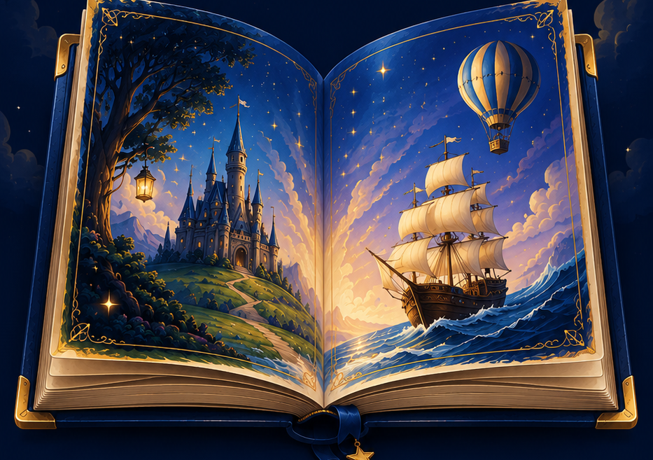 Open magical KooB storybook